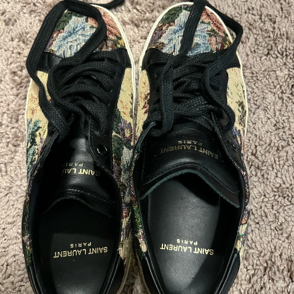 Saint Laurent tapestry flower sneakers - Picture 4 of 7